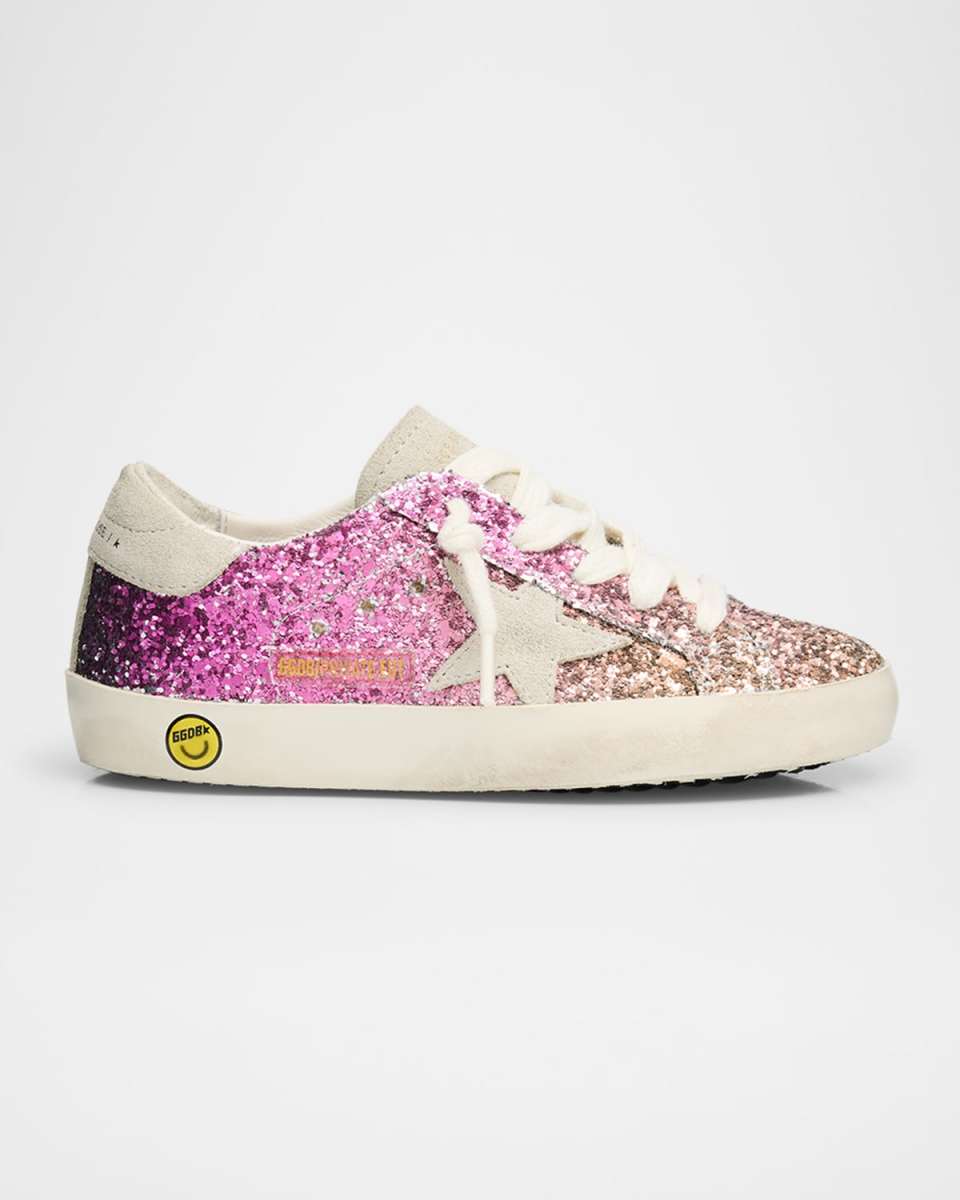 Girl's Superstar Degrade Glitter Suede Star Sneakers, Toddler/Kids